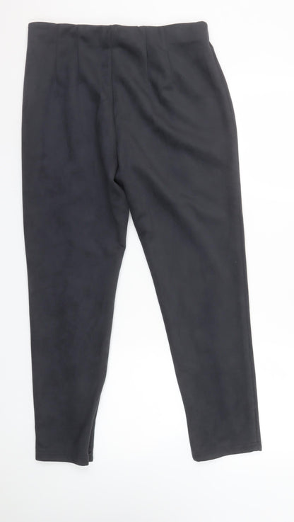 Primark Womens Black Size 14 Tapered Trousers Polyester Blend