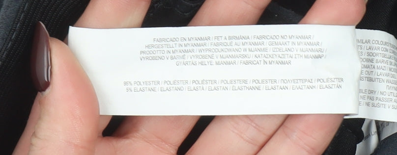 Primark Womens Black Size 14 Tapered Trousers Polyester Blend