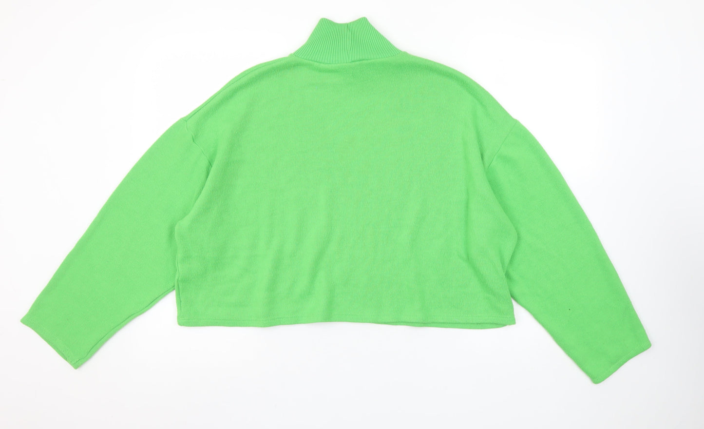 Womens UK Size 16 Zara Green Cropped Blouse