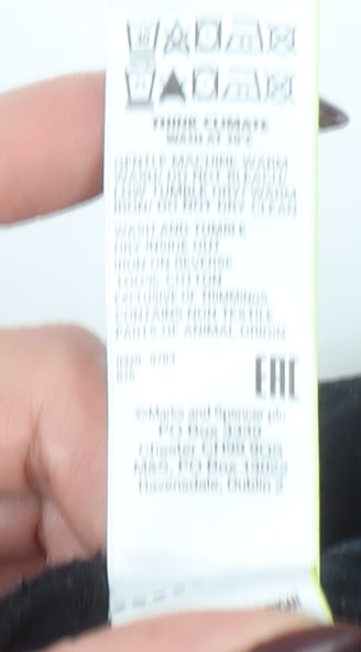 Marks and Spencer Men's Black Regular Fit Corduroy Chino Trousers 40x31