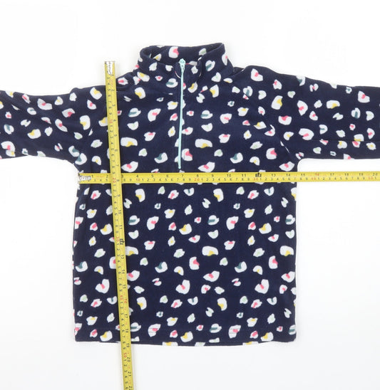 Mountain Warehouse Girls Blue Fleece 1/4 Zip Pullover Sweatshirt 8-10 Years