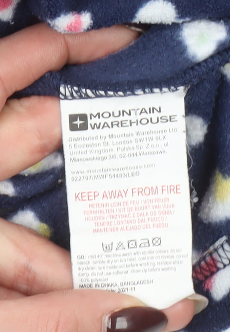 Mountain Warehouse Girls Blue Fleece 1/4 Zip Pullover Sweatshirt 8-10 Years
