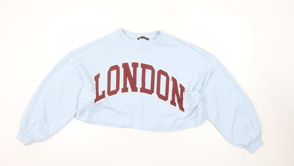 Womens UK Size S Zara Blue Pullover Sweatshirt