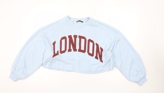 Womens UK Size S Zara Blue Pullover Sweatshirt