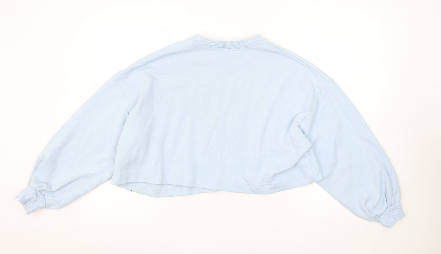 Womens UK Size S Zara Blue Pullover Sweatshirt