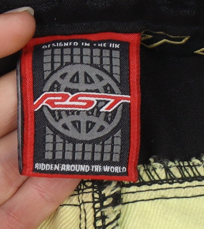 RST Mens Black Cargo Trousers Size 36 Regular Cotton Workwear