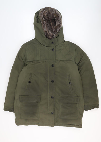 Mens UK Size XL Comptoir des Cotonniers Green Parka Coat