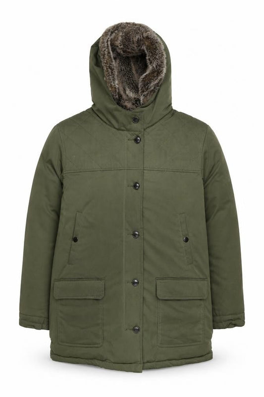 Mens UK Size XL Comptoir des Cotonniers Green Parka Coat