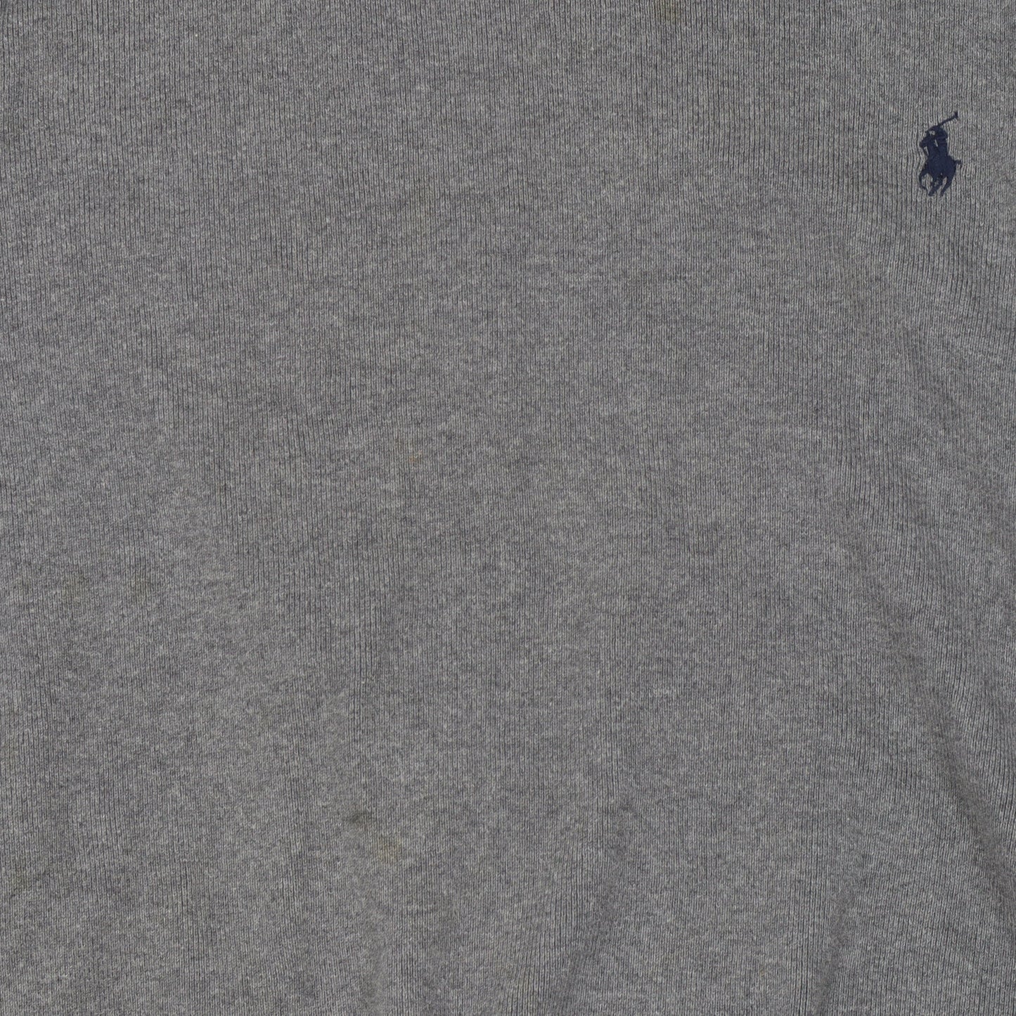 Ralph Lauren Men's Grey Cotton V-Neck Jumper M