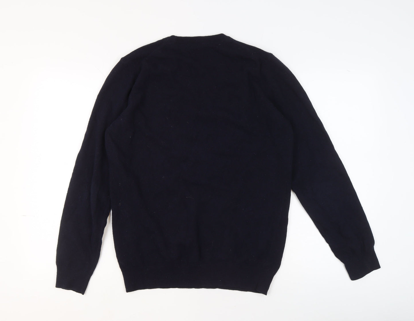 Barbour Men's Blue Wool Crew Neck Pullover Jumper M