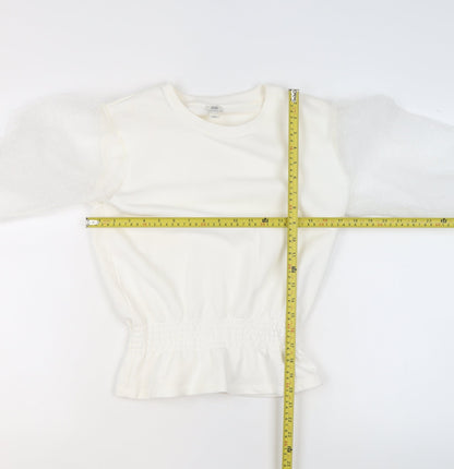 Womens UK Size XS River Island Ivory Pullover Sweatshirt