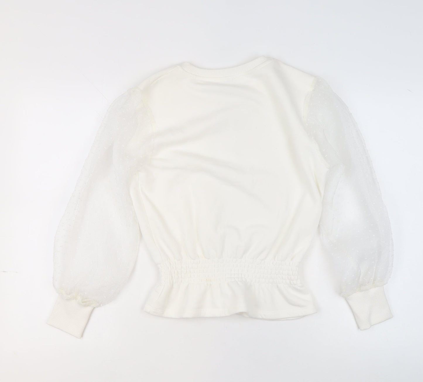 Womens UK Size XS River Island Ivory Pullover Sweatshirt