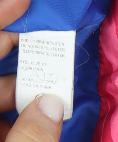 Nike Girls Pink Hooded Puffer Jacket 4 Years Winter Coat