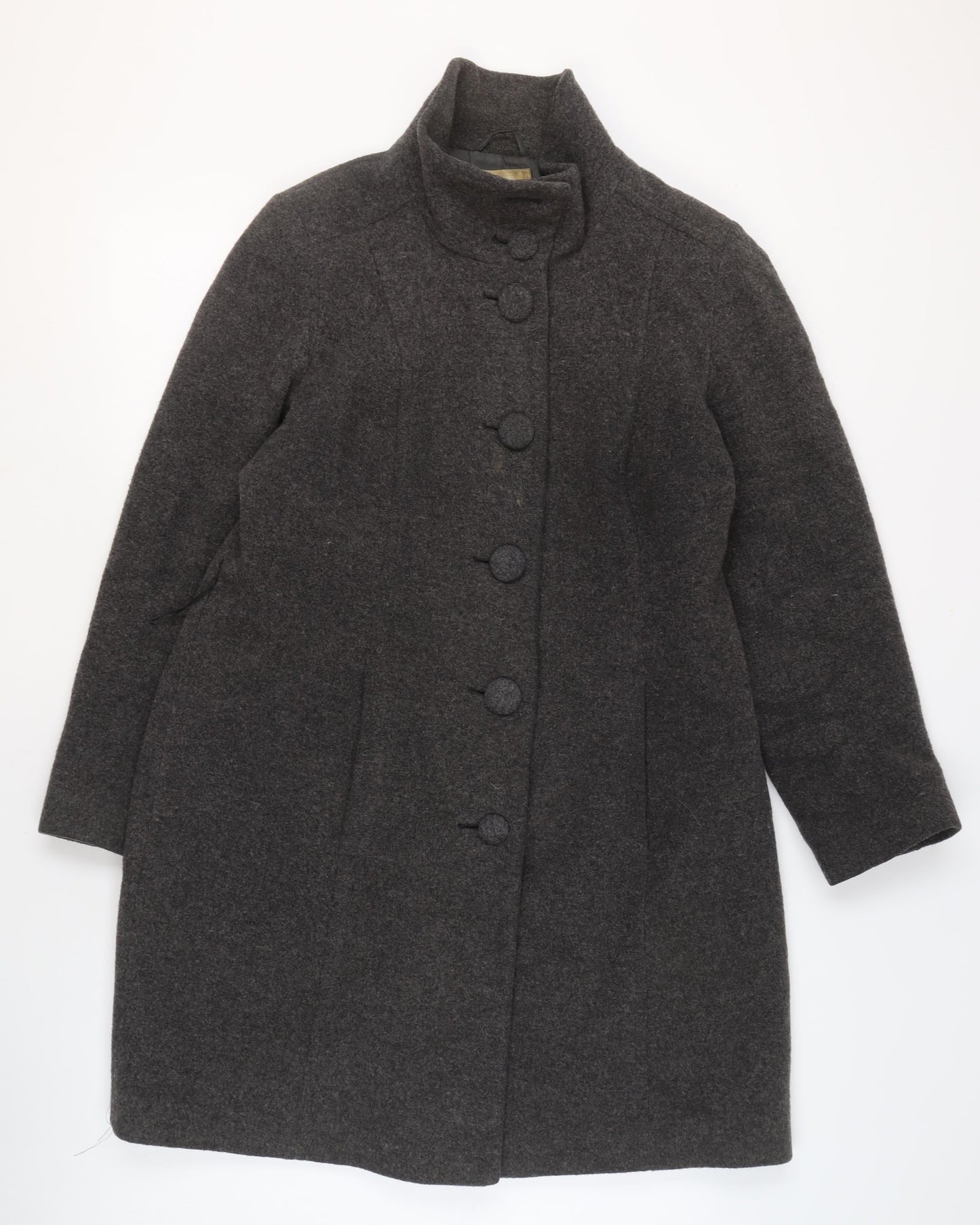 Womens UK Size S Marks and Spencer Grey Overcoat