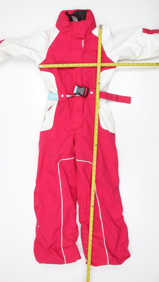 Wedze Girls Pink Ski Coverall Jumpsuit Age 10 Years Waterproof Insulated