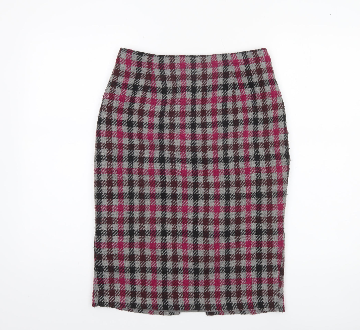 Next Women’s Multicoloured Check Tweed Pencil Skirt Size 8