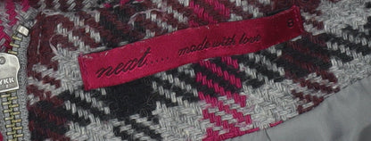 Next Women’s Multicoloured Check Tweed Pencil Skirt Size 8