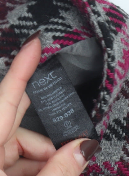 Next Women’s Multicoloured Check Tweed Pencil Skirt Size 8