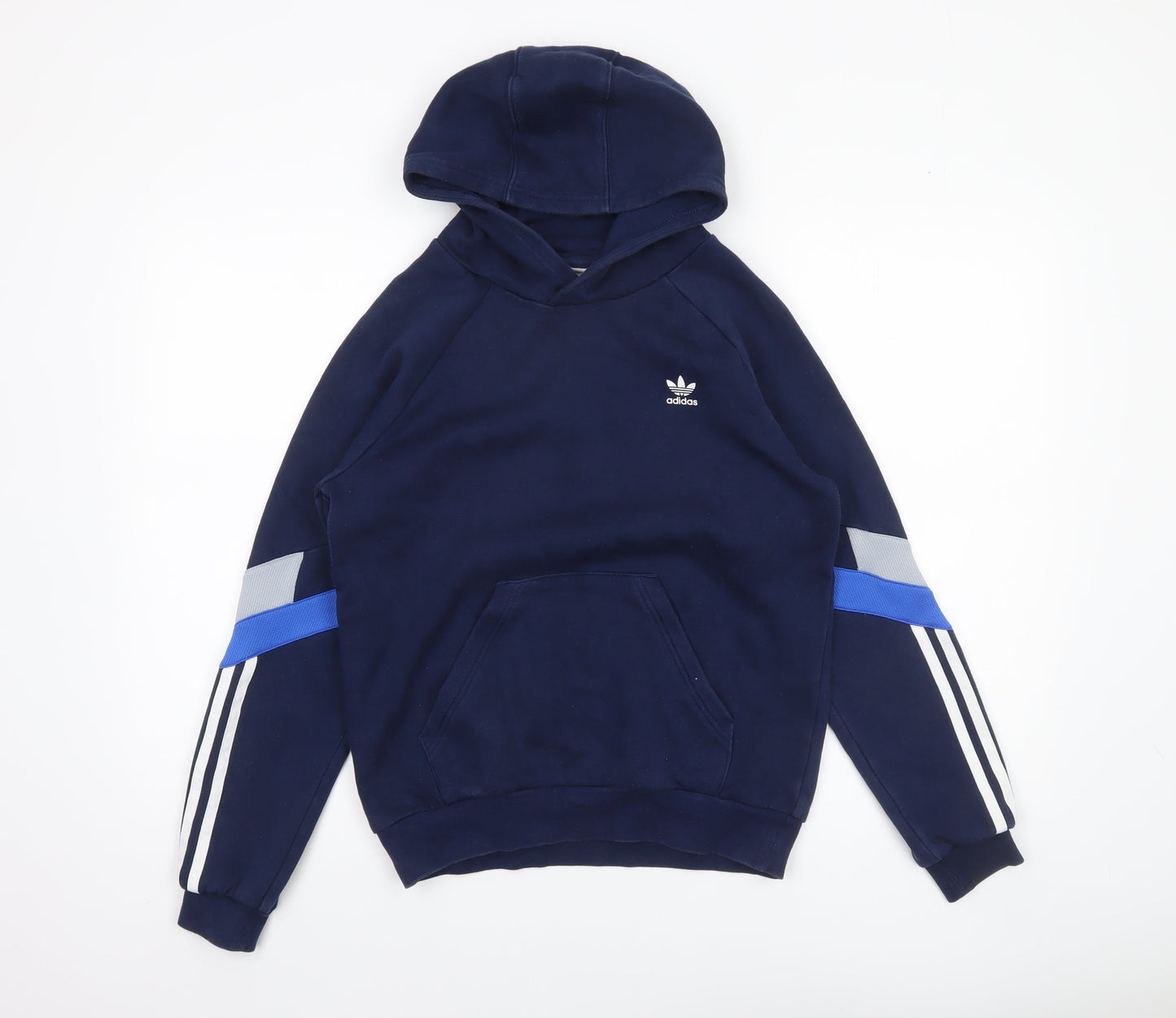 Boys UK Size 12-13 Years adidas Blue Pullover Hoodie