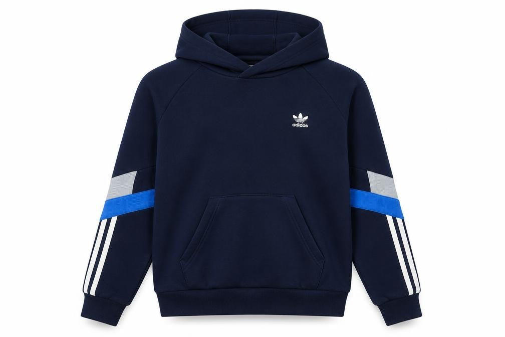 Boys UK Size 12-13 Years adidas Blue Pullover Hoodie
