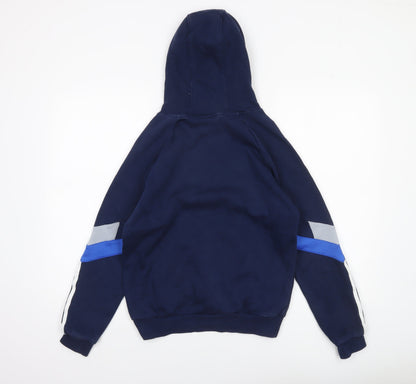 Boys UK Size 12-13 Years adidas Blue Pullover Hoodie