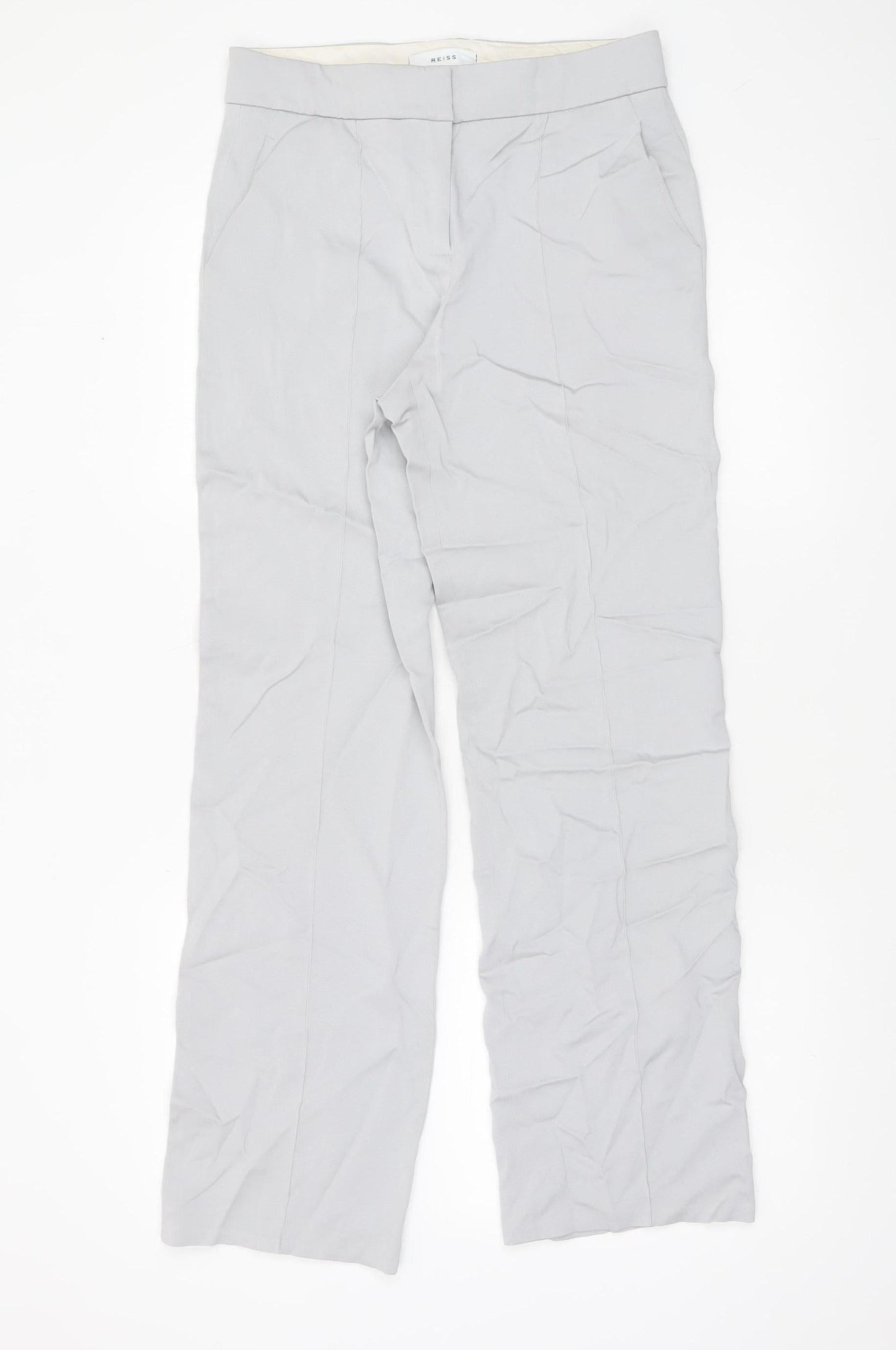 Reiss Women Grey UK 6 Dress Pants Straight Leg Trousers