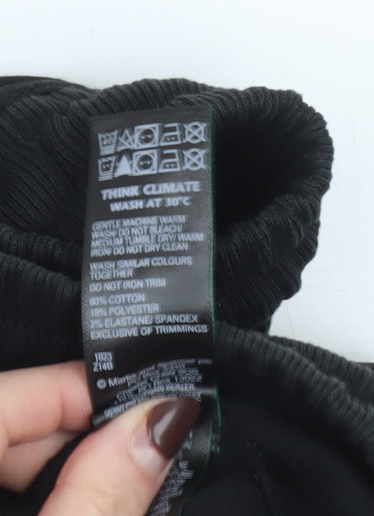 Marks and Spencer Men’s Black Jogger Trousers S Regular Fit