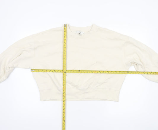Womens UK Size M Marks and Spencer Ivory Pullover Sweatshirt