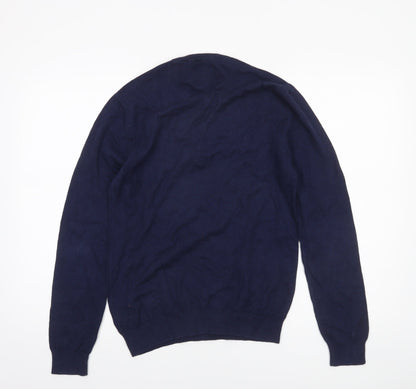 Jack Wills Men's Blue XS Cotton Cashmere Crew Neck Jumper