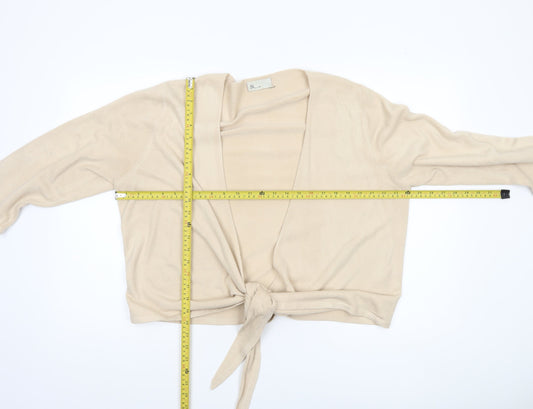 BHS Women’s Beige Wrap V-Neck Long Sleeve Jumper Size 22