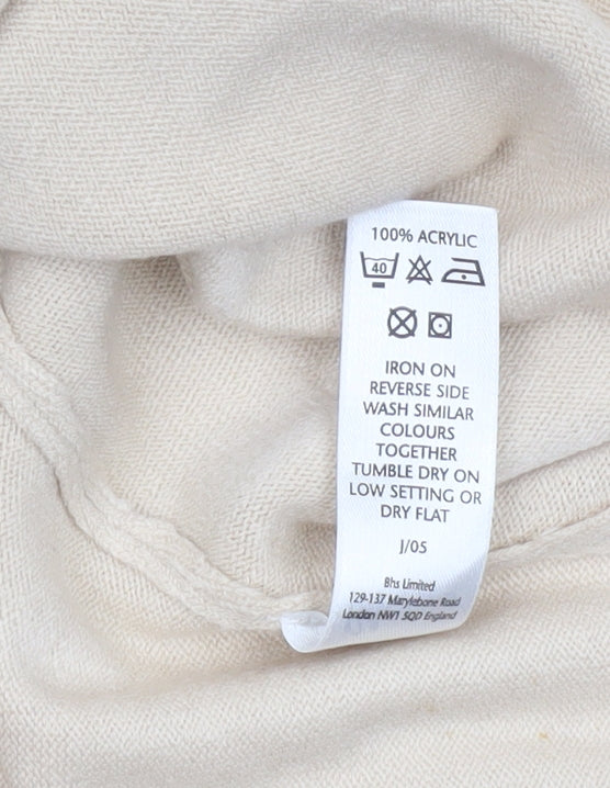 BHS Women’s Beige Wrap V-Neck Long Sleeve Jumper Size 22