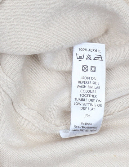 BHS Women’s Beige Wrap V-Neck Long Sleeve Jumper Size 22