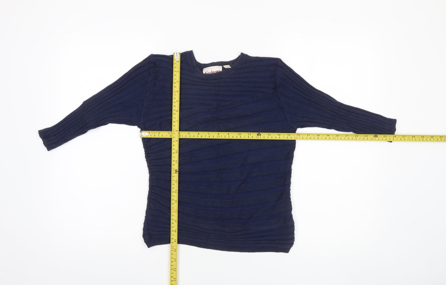 Womens UK Size 10 Kaleidoscope Blue Pullover Jumper