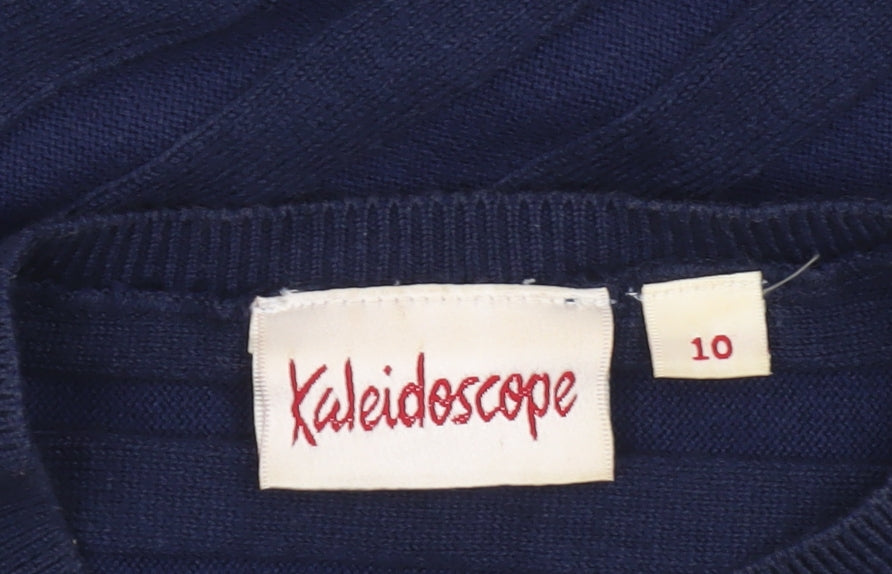 Womens UK Size 10 Kaleidoscope Blue Pullover Jumper