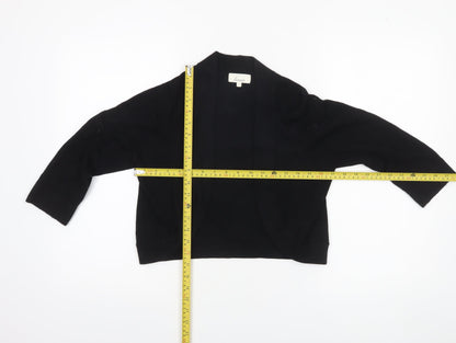 Linea Women's Black Small Open Knit Long Sleeve Cardigan