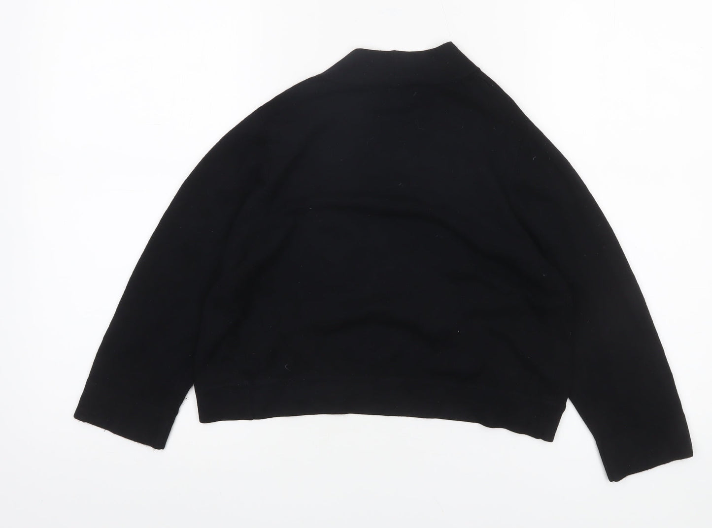 Linea Women's Black Small Open Knit Long Sleeve Cardigan