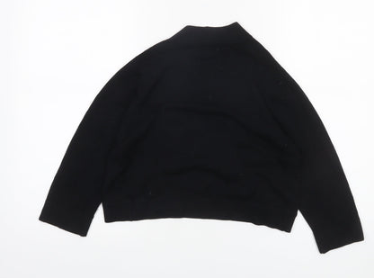 Linea Women's Black Small Open Knit Long Sleeve Cardigan