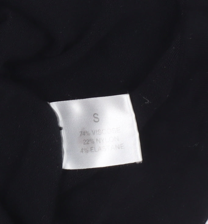 Linea Women's Black Small Open Knit Long Sleeve Cardigan