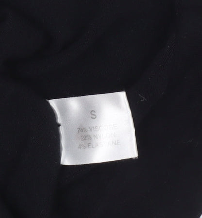 Linea Women's Black Small Open Knit Long Sleeve Cardigan