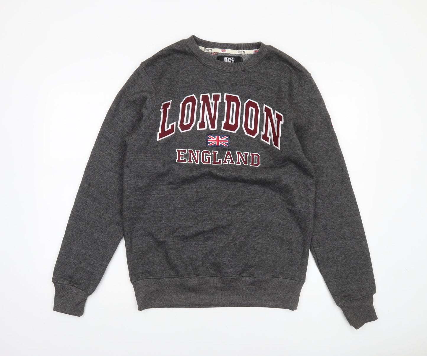 16Sixty Men's Grey London England Sweatshirt Medium Pullover Fleece