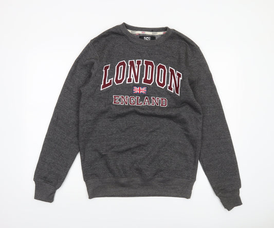 16Sixty Men's Grey London England Sweatshirt Medium Pullover Fleece