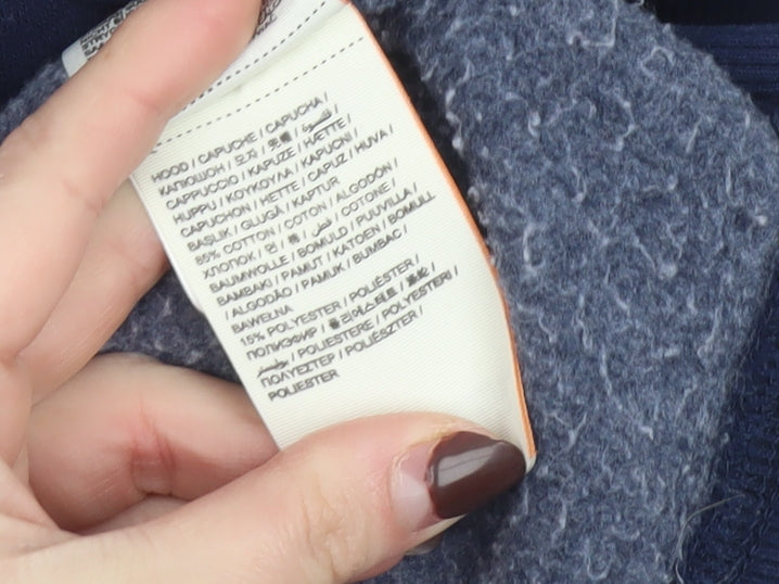 Superdry Women Navy Blue XS Pullover Hoodie with Logo Print