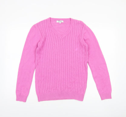 Womens UK Size S Tulchan Pink Pullover Jumper