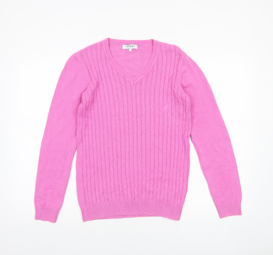 Womens UK Size S Tulchan Pink Pullover Jumper