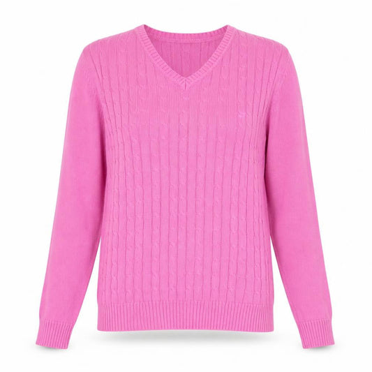 Womens UK Size S Tulchan Pink Pullover Jumper
