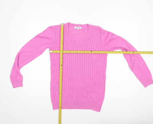 Womens UK Size S Tulchan Pink Pullover Jumper