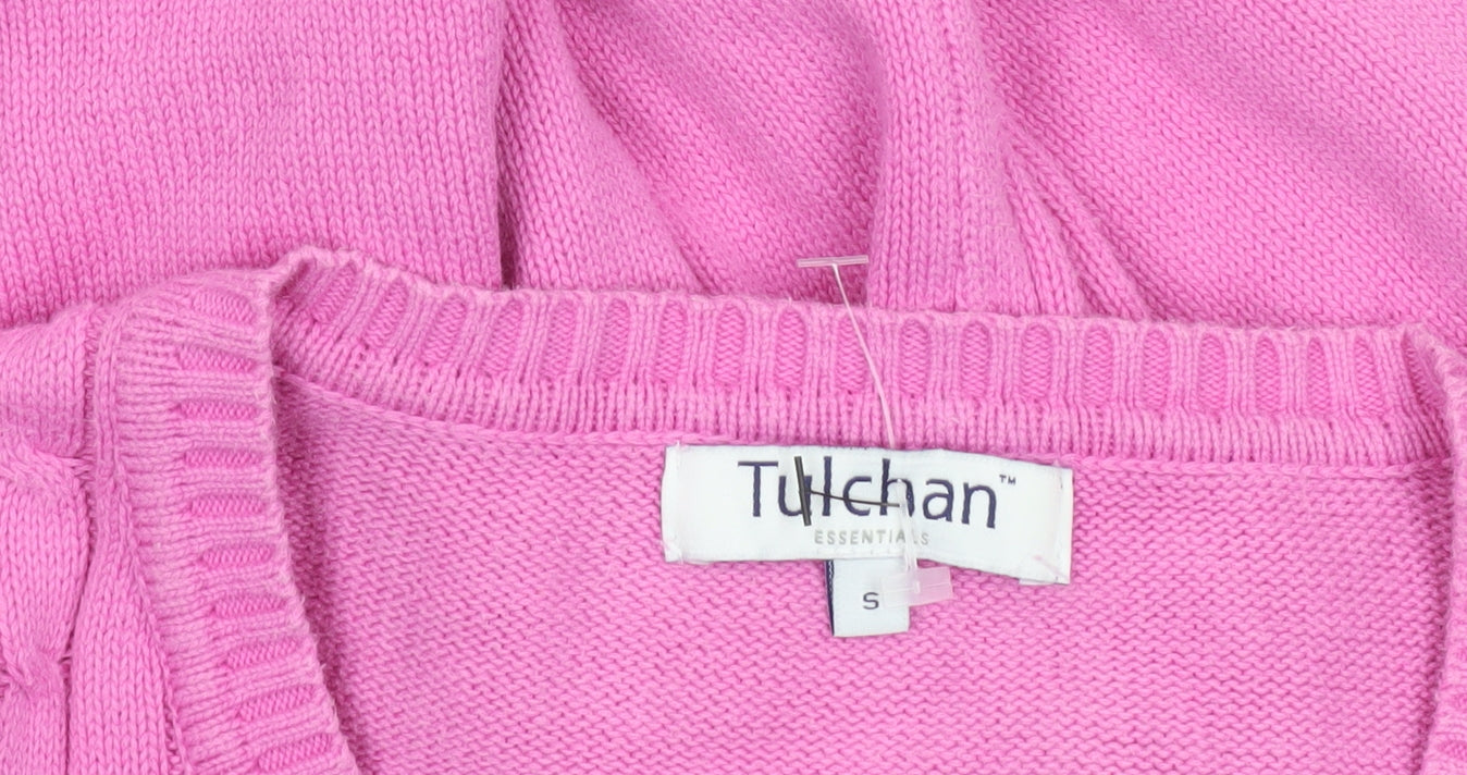Womens UK Size S Tulchan Pink Pullover Jumper