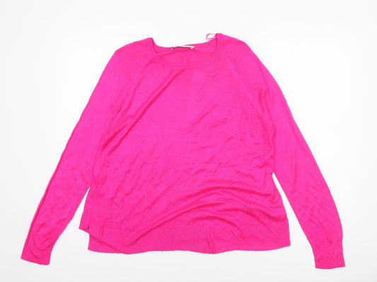 Womens UK Size S Zara Pink Pullover Jumper