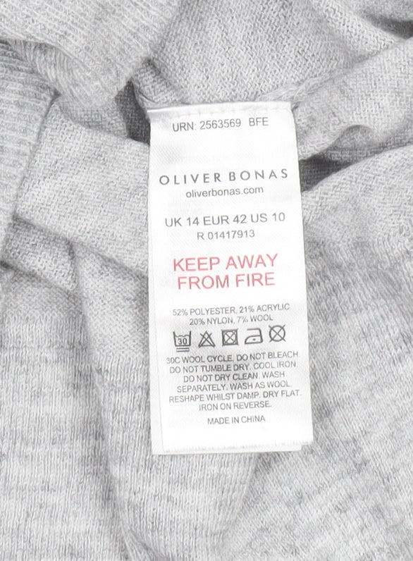 Womens UK Size 14 Oliver Bonas Grey Pullover Jumper