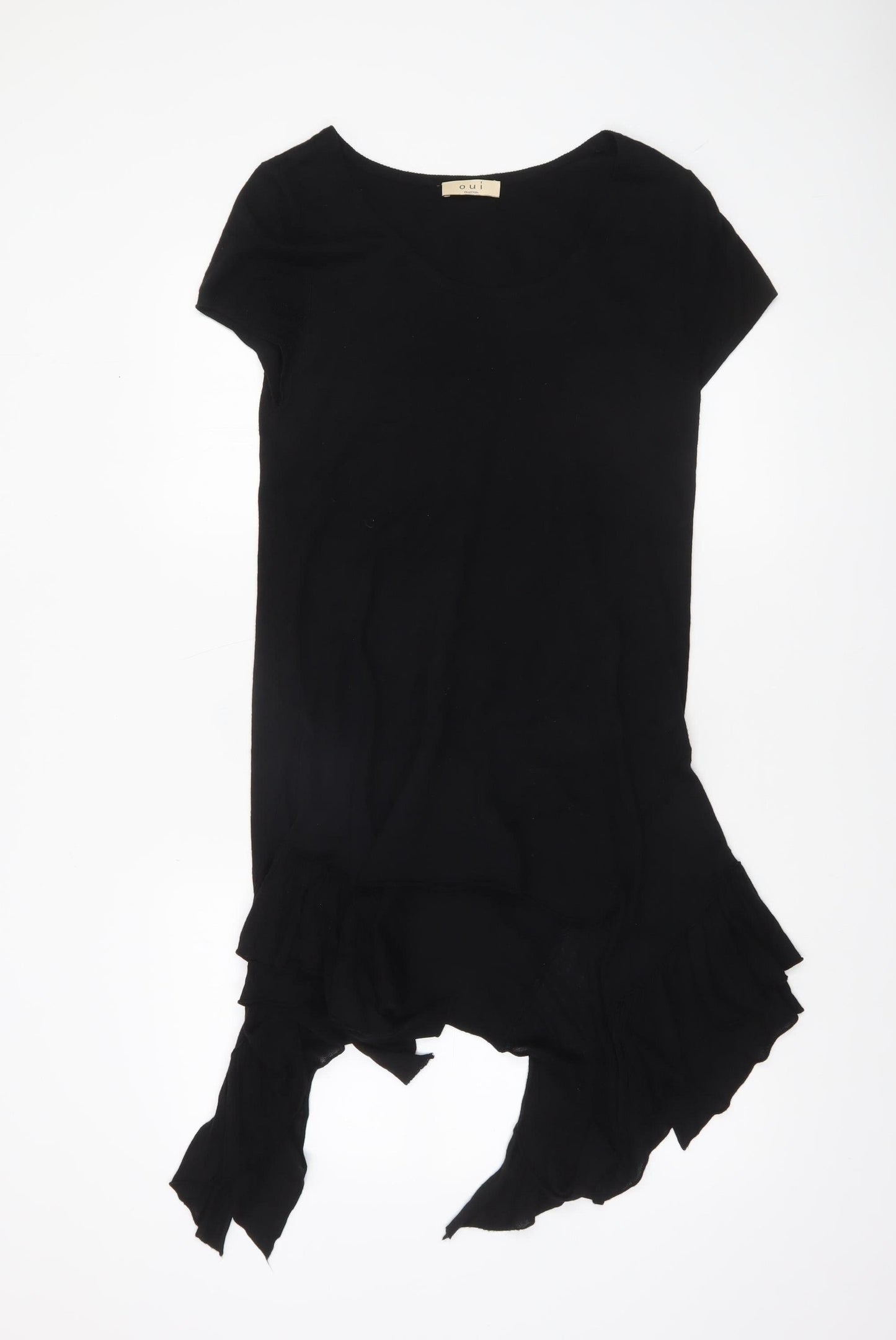 Womens UK Size 14 Oui Black Tunic Jumper